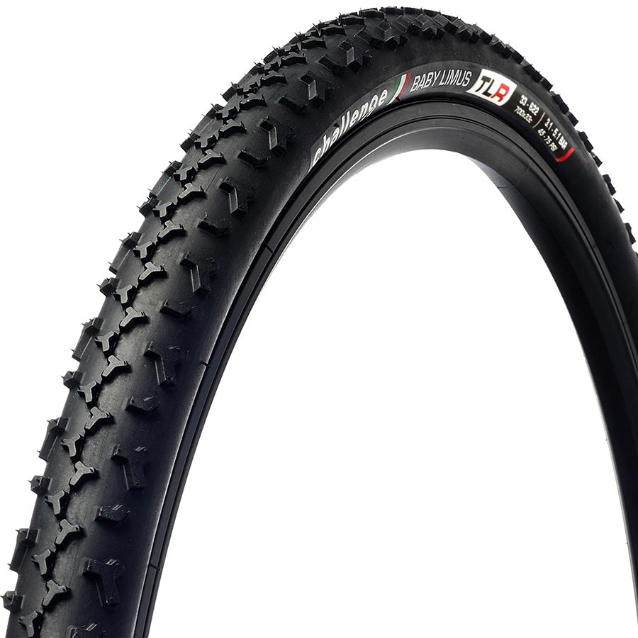 Challenge, Baby Limus Race TLR, Tire, 700x33C, Folding, Tubeless Ready, Vulcanized, Nylon, 120TPI, Black