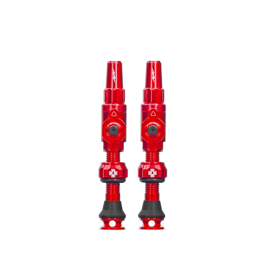 Medium, Tubeless Valve, Presta, 35mm, Red, Pair