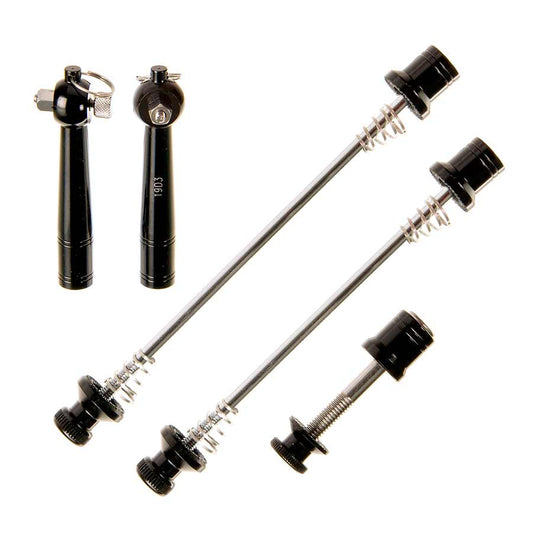 EVO, Anti-theft quick release skewer Set, 3 pieces, Black