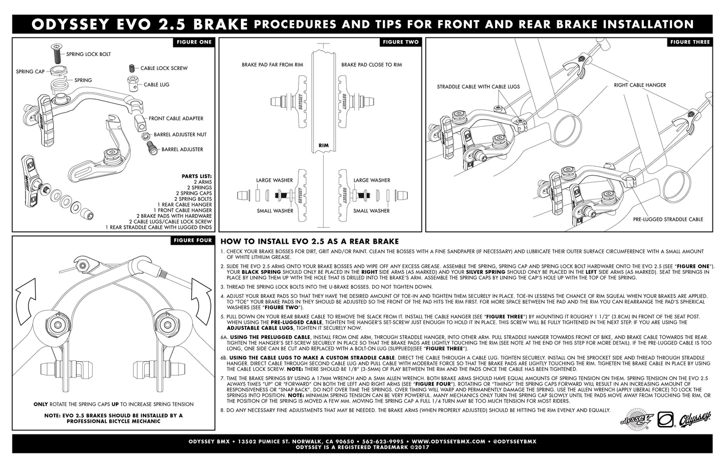 Odyssey Evo 2.5 Brake Kit (Black or Polished)