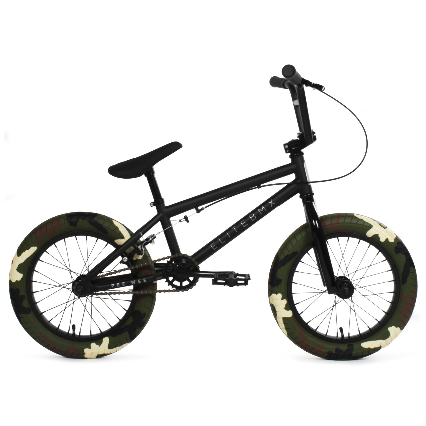 Elite Bmx Pee Wee 16" Bike - Black Combat