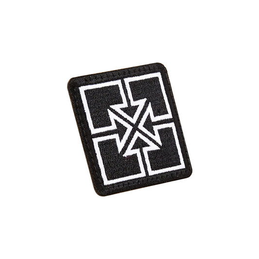 FIT 2" WIDE KEY EMBROIDERED PATCH BLACK AND WHITE