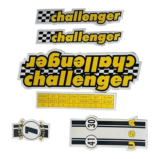 CHALLENGER 90'S FRAME STICKERS YEL/BLK